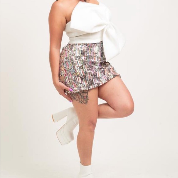 Multi-color Sequin Skirt - Picture 1 of 3